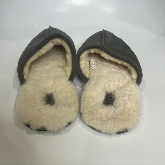 UGG Scuff casual slippers gray‎ white size men’s 10 - Picture 5 of 9